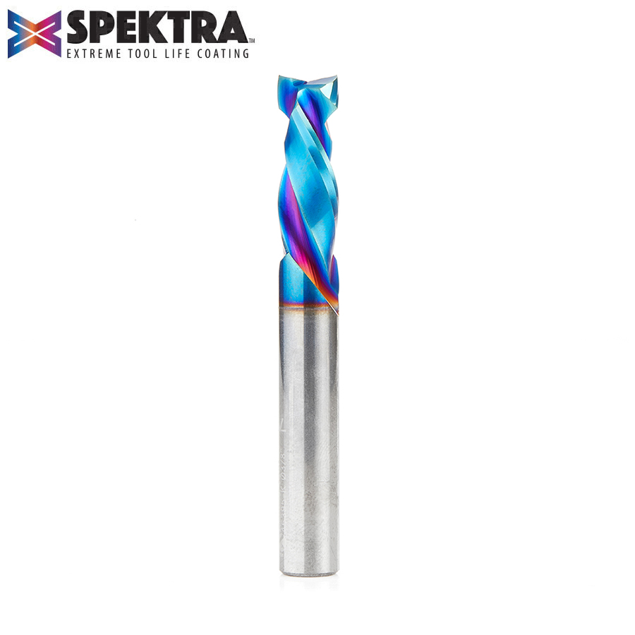 Amana 46395-K CNC Solid Carbide Spektra, Extreme Tool Life Coated Mortise Compression Spiral 3/8 Dia x 1-1/16 Inch x 3/8 Shank