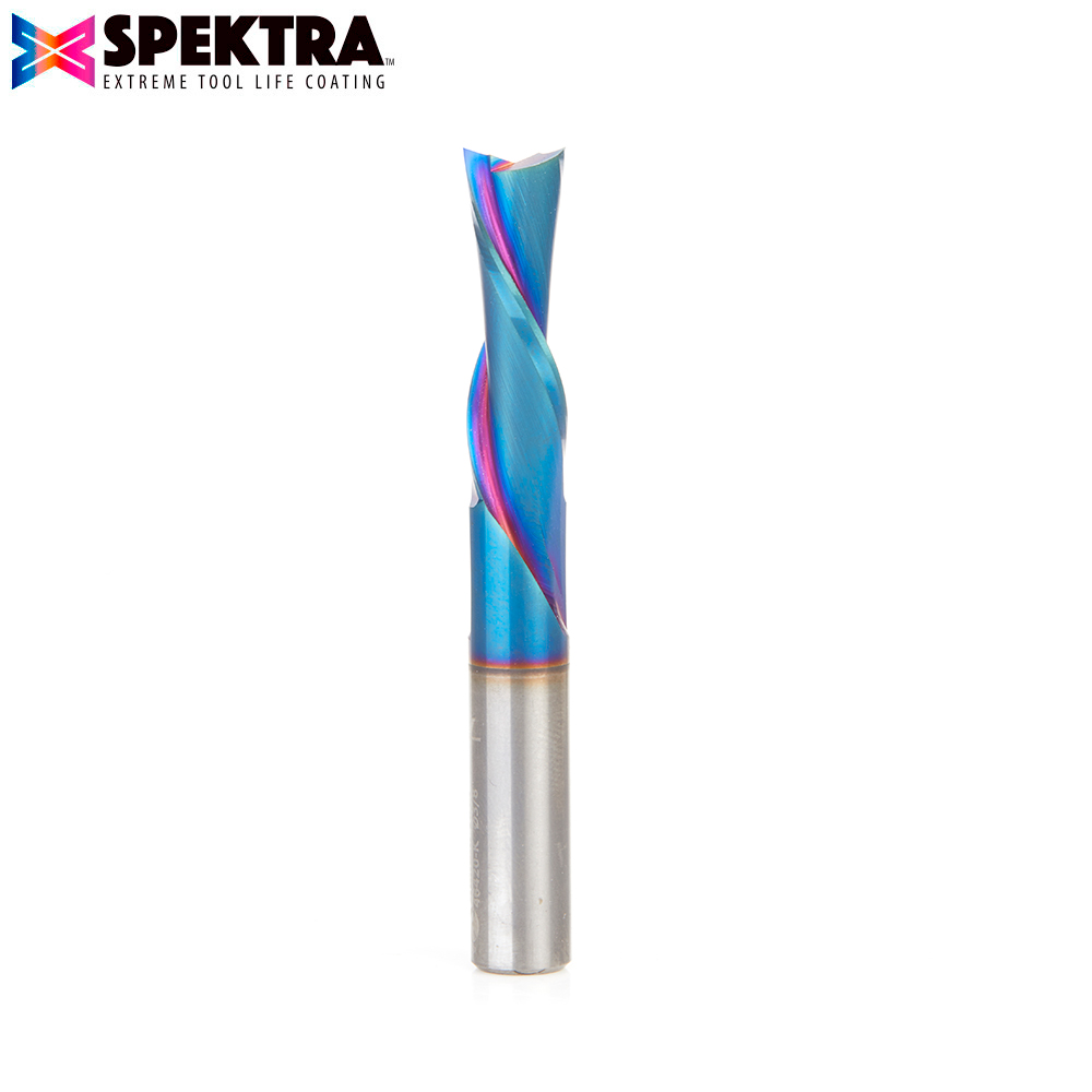 Amana 46420-K Solid Carbide Spektra, Extreme Tool Life Coated Spiral Plunge 3/8 Dia x 1-1/4 x 3/8 Inch Shank