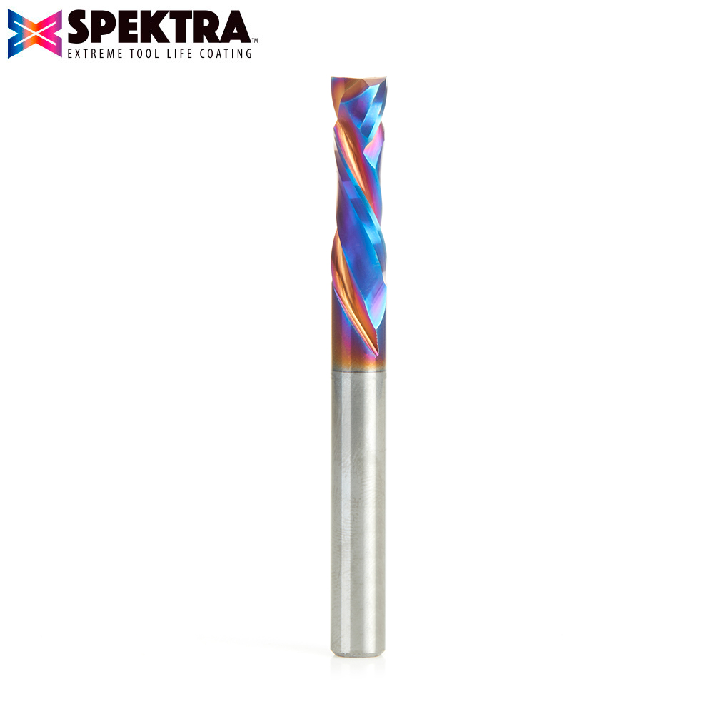 Amana 46700-K CNC Solid Carbide Spektra, Extreme Tool Life Coated Compression Spiral 1/4 Dia x 7/8 x 1/4 Inch Shank for Baltic Birch Plywood