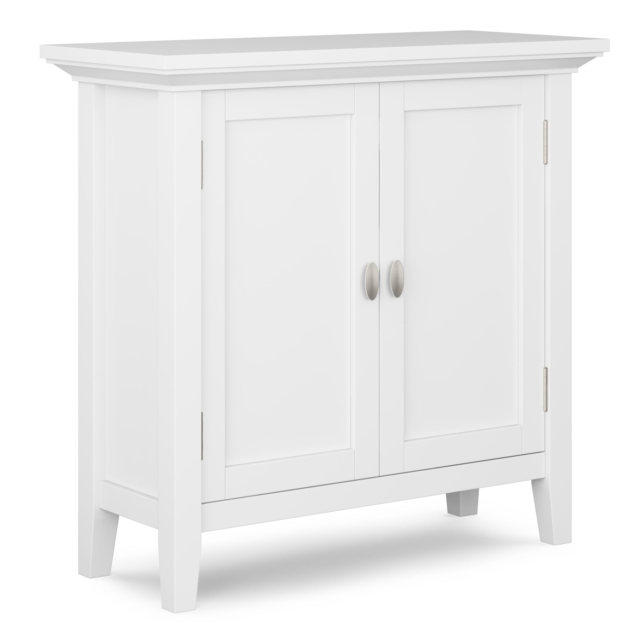Simpli Home Redmond White Transitional Wood Media Cabinet