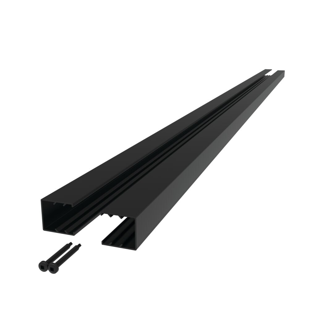 Freedom Alloy Mixed Material 6-ft H x 4-in W Matte Black Aluminum Privacy Fence Rail