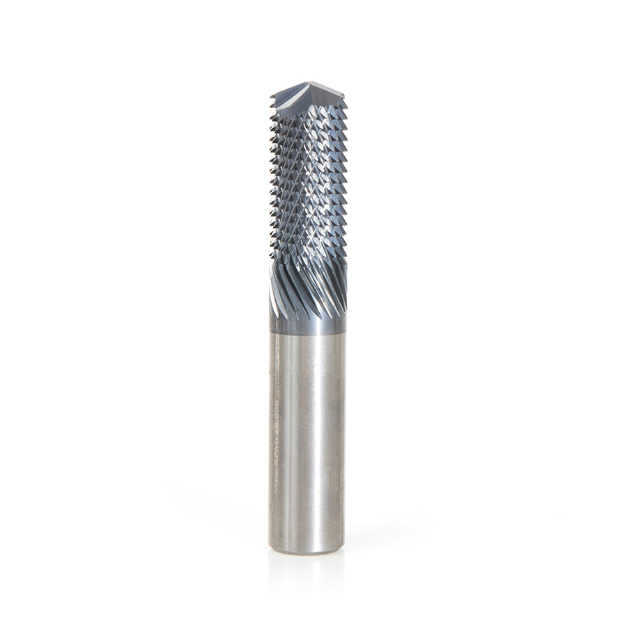 Amana 48058-D High Performance Solid Carbide Fiberglass and Composite Cutting 1/2 Dia x 1-1/8 x 1/2 Shank AlTiN Coated Drill End Router Bit