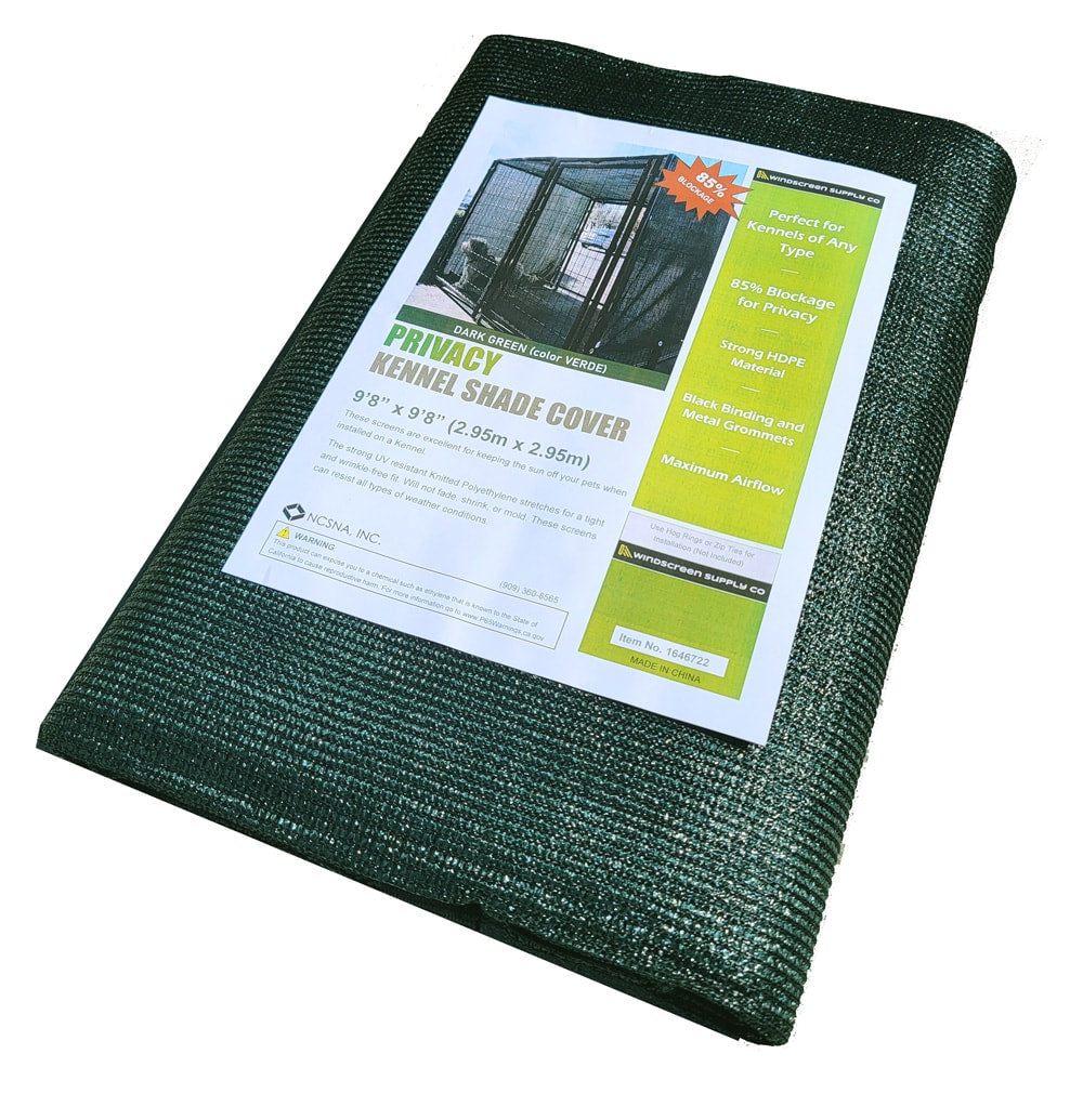 NCSNA 10-ft H x 10-ft W Dark Green Hdpe Chain Link Fence Screen