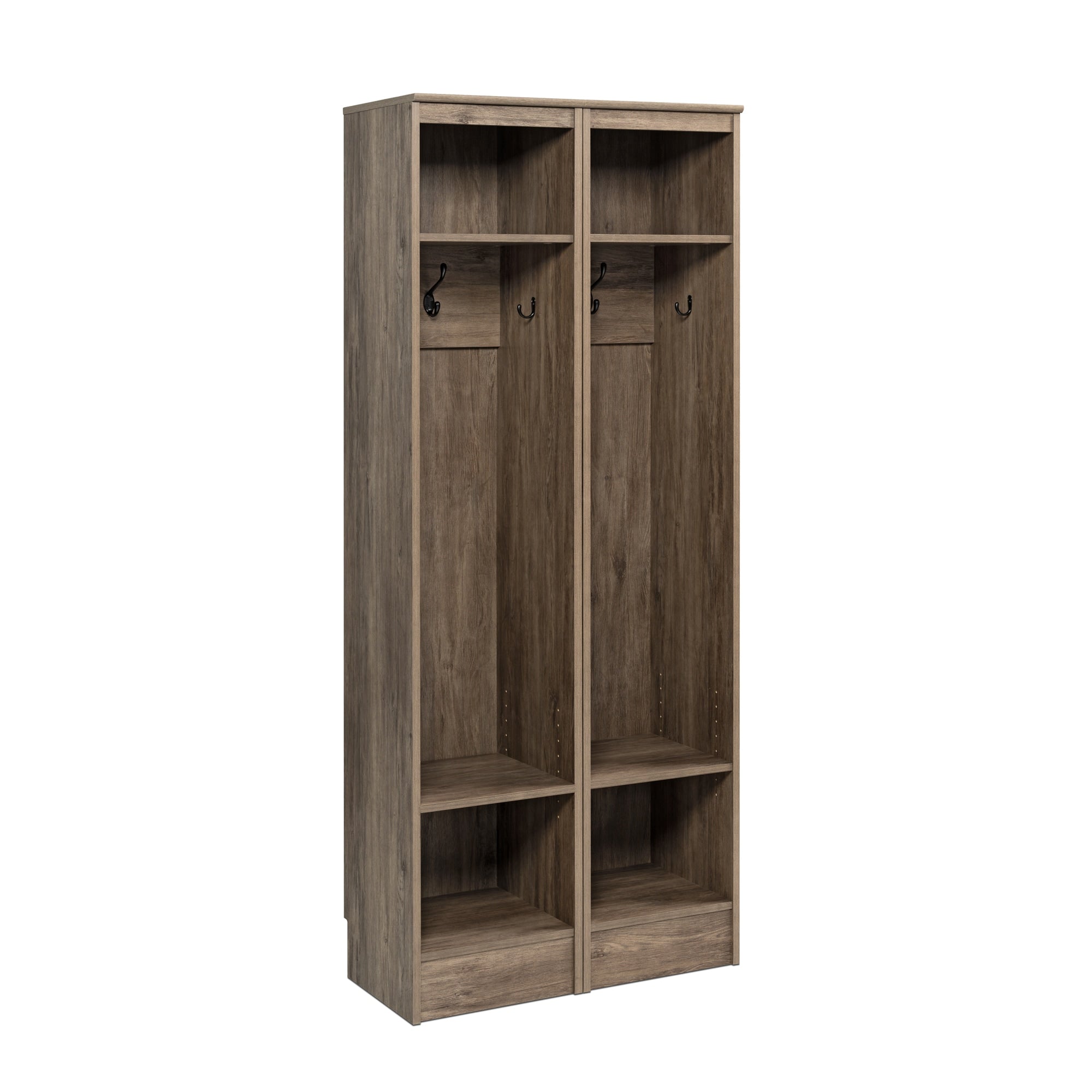 Prepac Entryway Modern 29.5-in Drifted Gray Composite Hall Tree