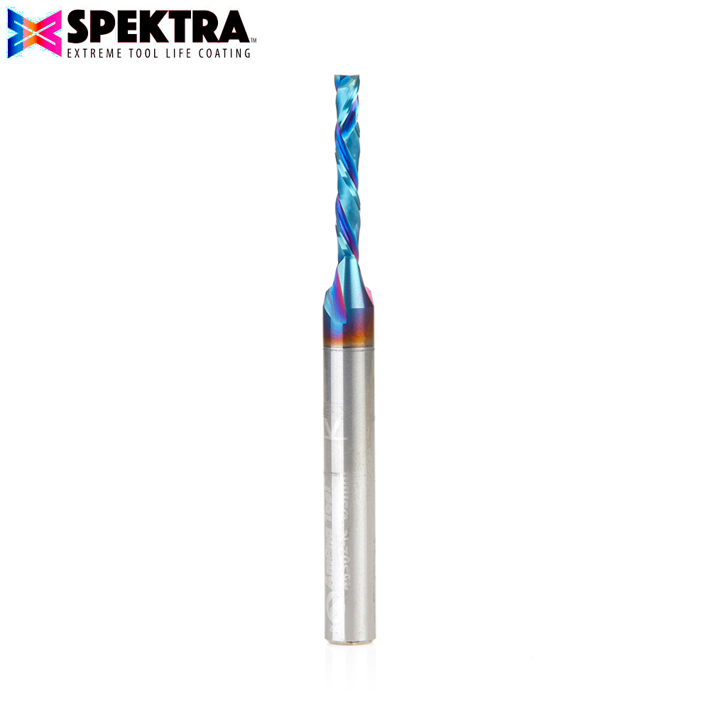 Amana 48302-K CNC Solid Carbide Spektra, Extreme Tool Life Coated Compression Spiral 3mm Dia x 20mm x 6mm Shank