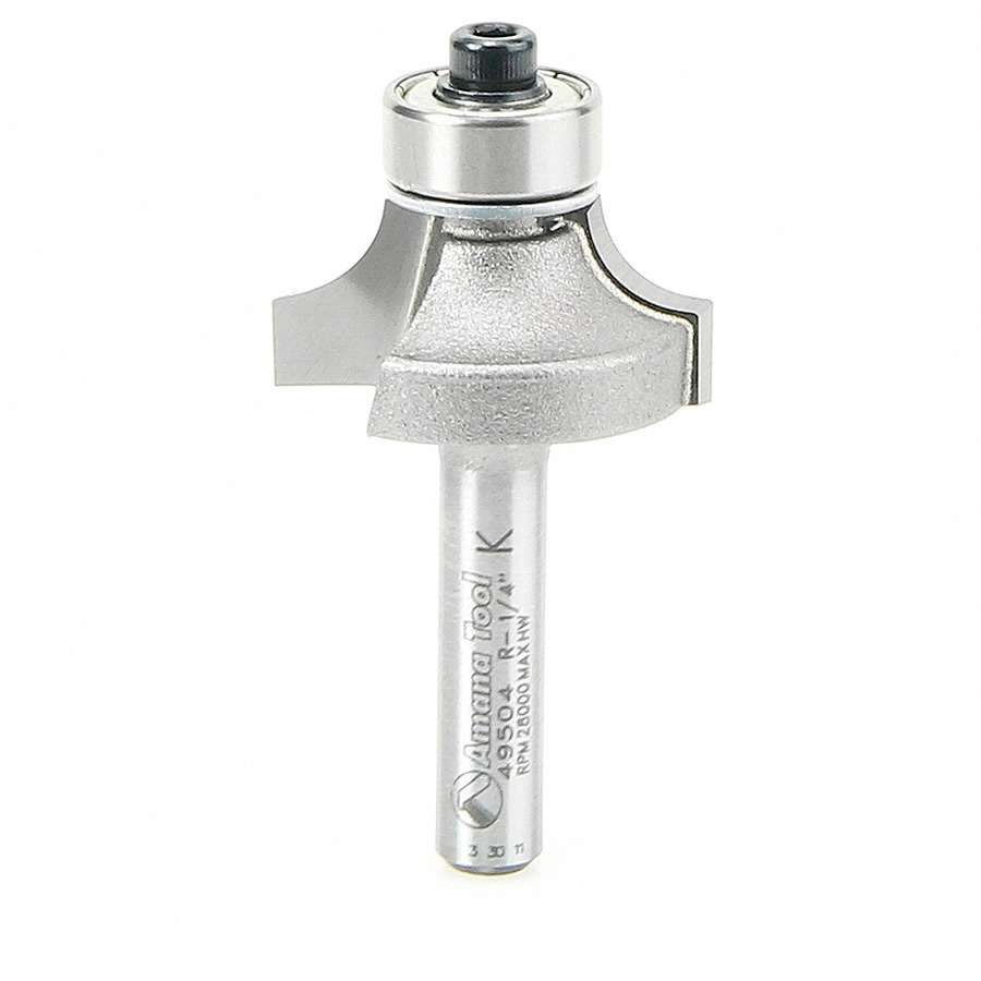 Amana 49504 Corner Round 1/4 Radius x 1″ Dia x 1/2 x 1/4 Shank