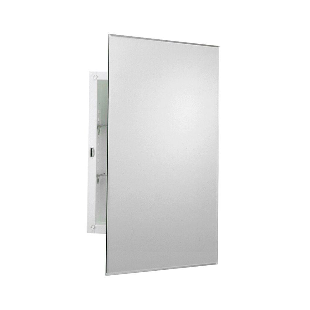 16 in. W x 26 in. H Frameless Recessed or Surface Mount Medicine Cabinet