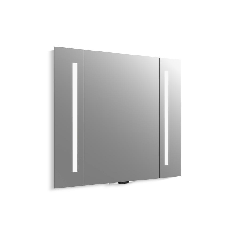 Verdera Voice 40 in. W x 33 in. H Frameless Wall Mirror with Amazon Alexa
