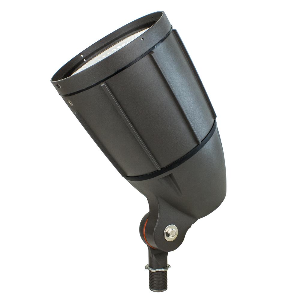 Newhouse Lighting 30-Watt Bronze Outdoor Integrated LED Landscape Weatherproof Bullet Flood Light with Adjustable Mounting Bracket