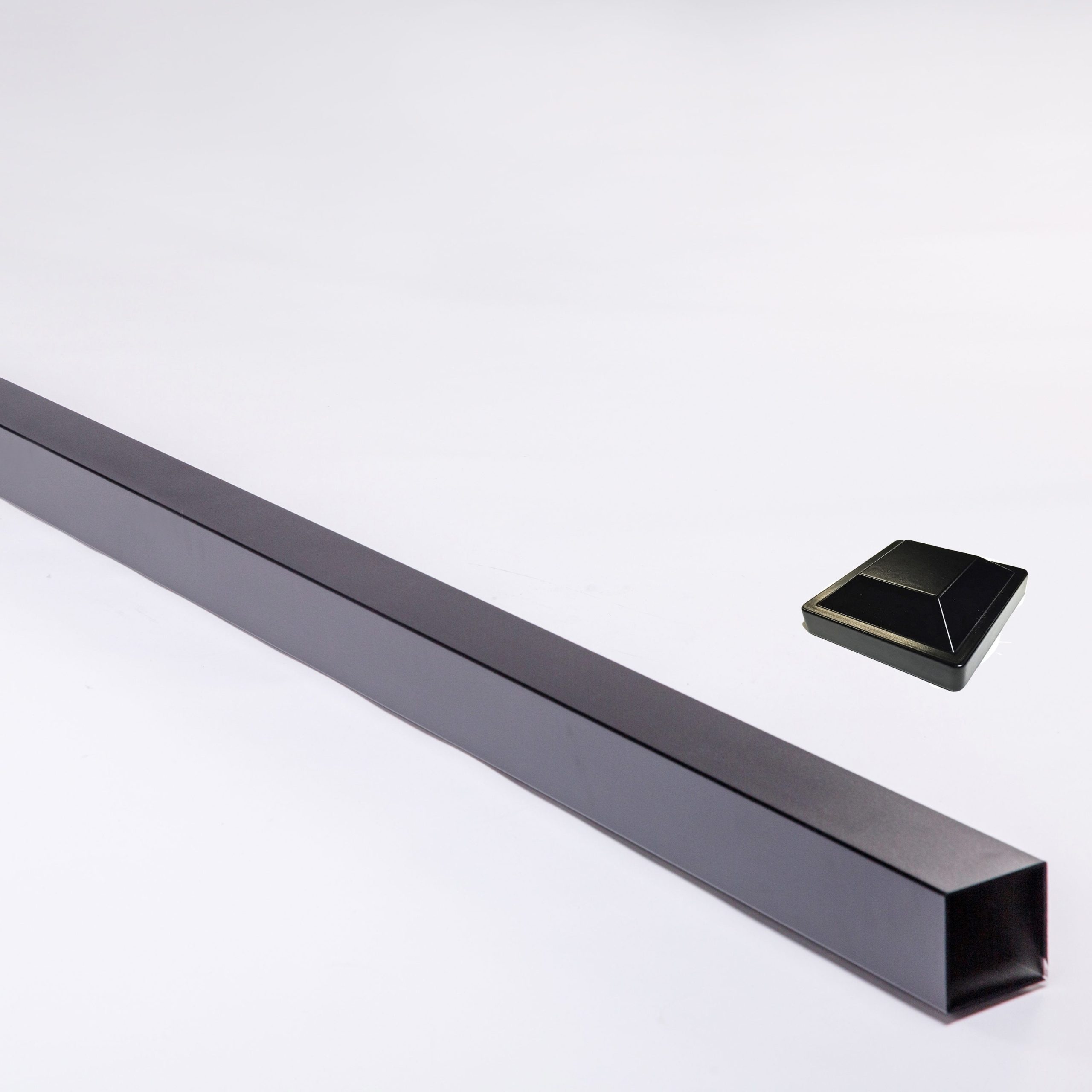 Slipfence Post Kit 9-ft H x 3-in W Black Aluminum No Dig Privacy Fence Post