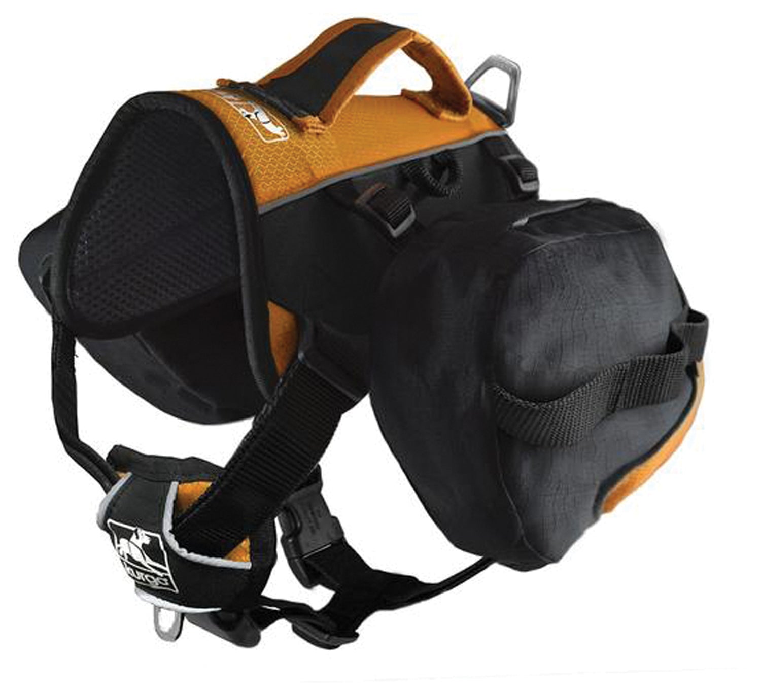 Kurgo Baxter Pack Big - Black/Orange Dog Backpack for Adventures