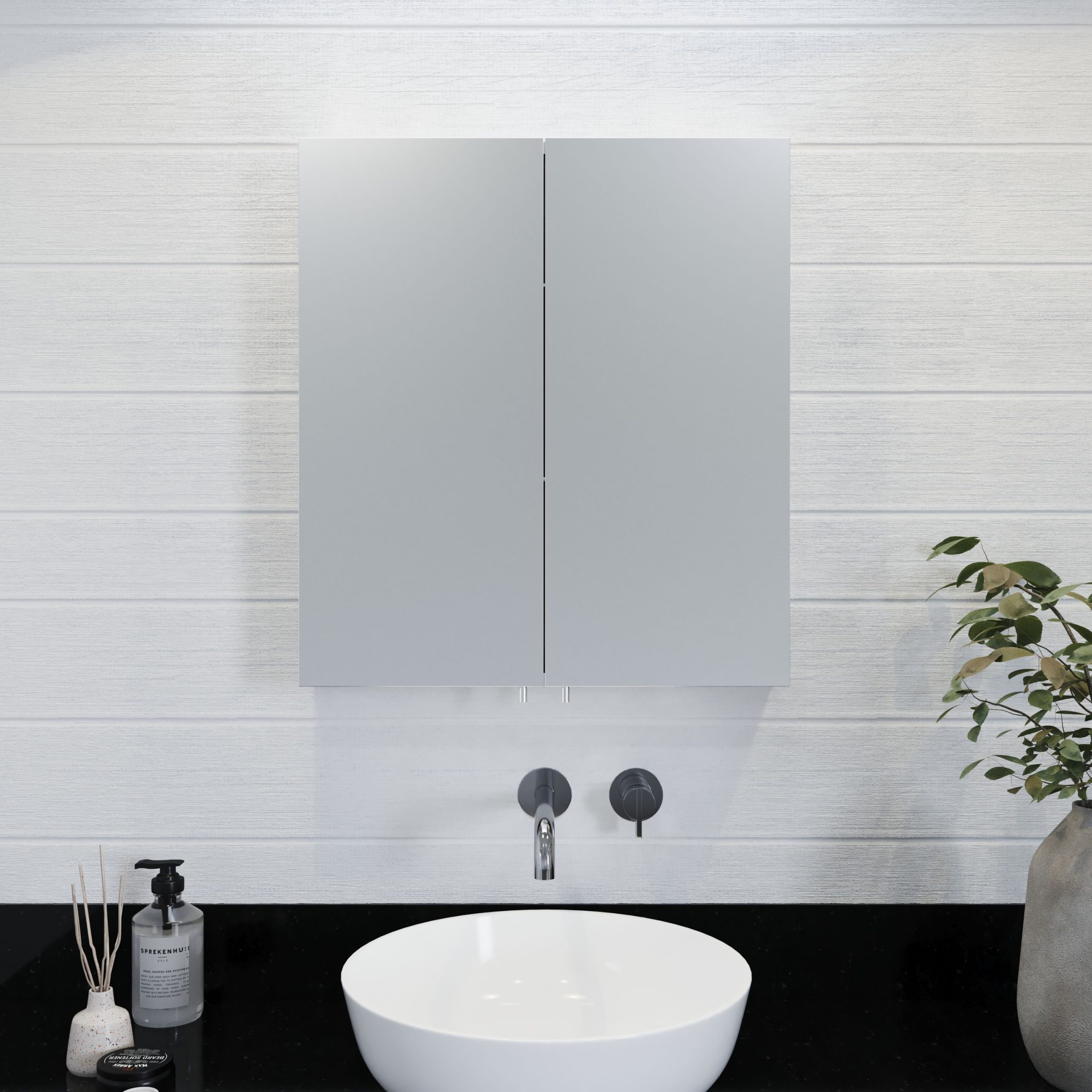 Croydex 24-in x 26-in Surface Mount Stainless Steel Mirrored Medicine Cabinet