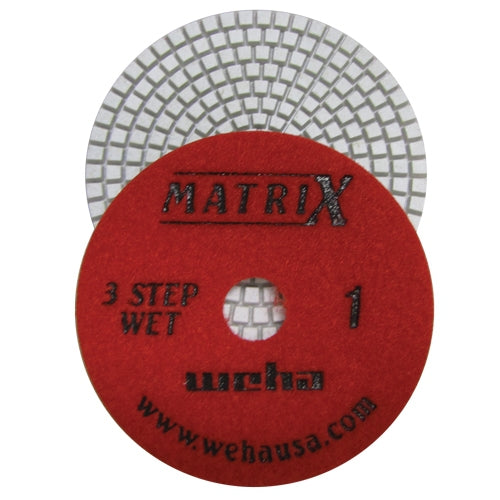 Matrix 3 Step Diamond Polishing Pads for Medium to Light Quartz and Granite