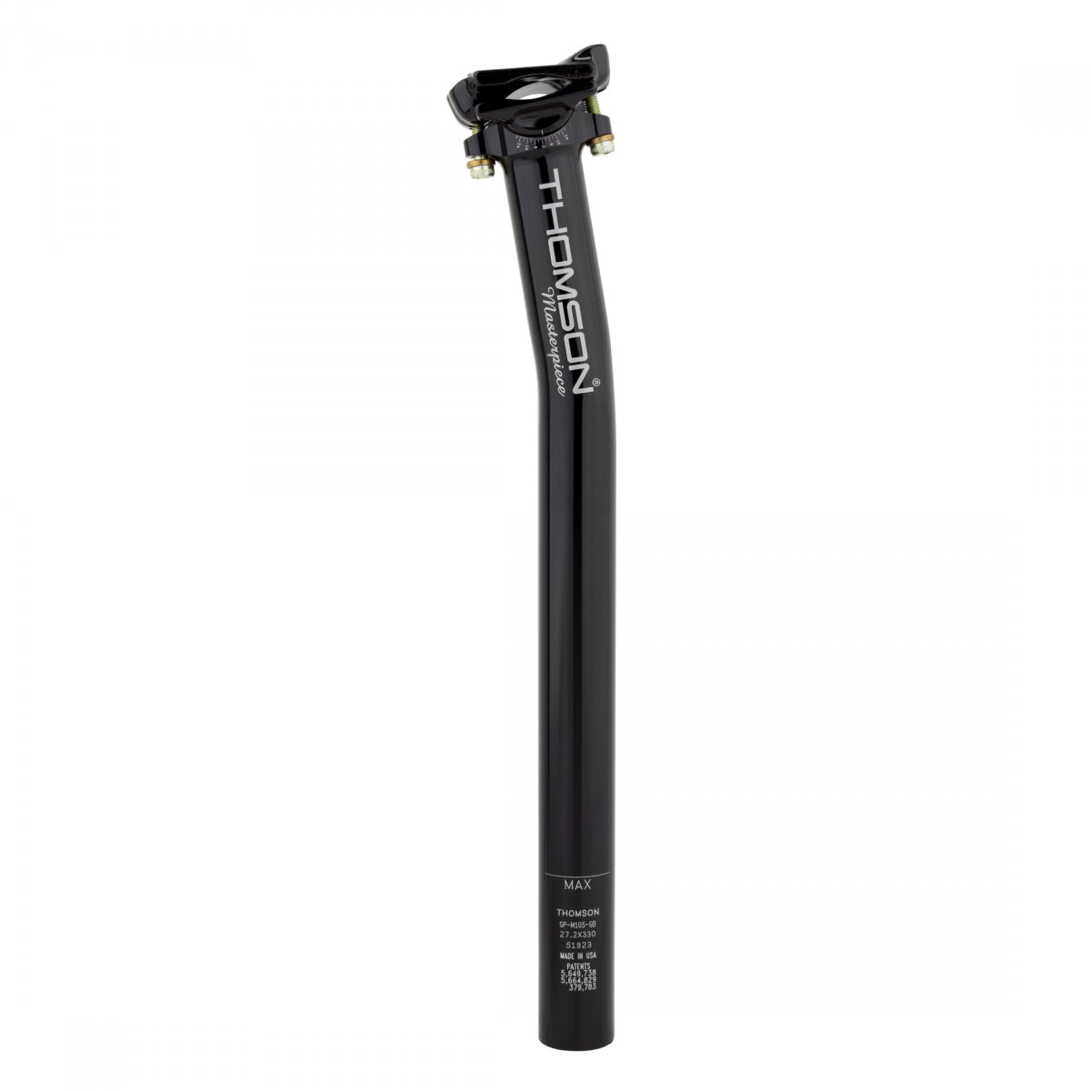 Thomson Masterpiece Setback Seatpost: 27.2 x 330mm Black