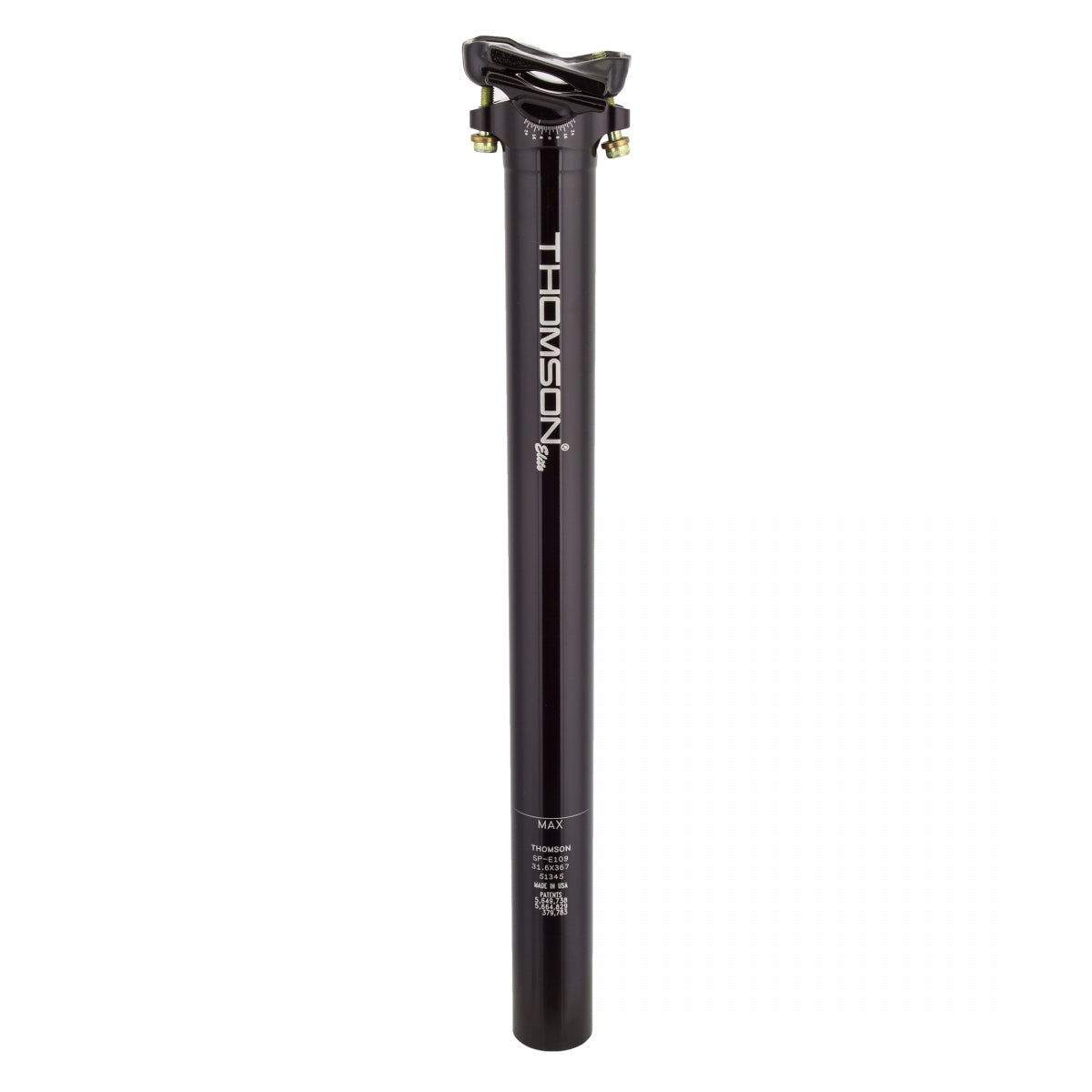 Thomson Elite Seatpost 31.6 x 367mm Standard Rail Clamp Style: Black