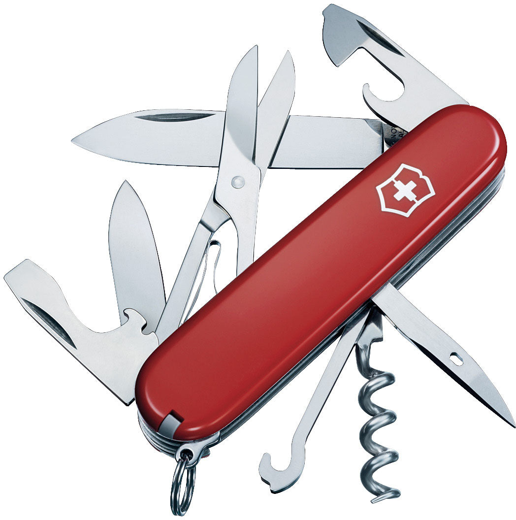 Victorinox Climber Red Multi-Tool Knife – Compact, Durable Outdoor Pocket Knife with 10+ Tools for Camping, Hiking & EDC