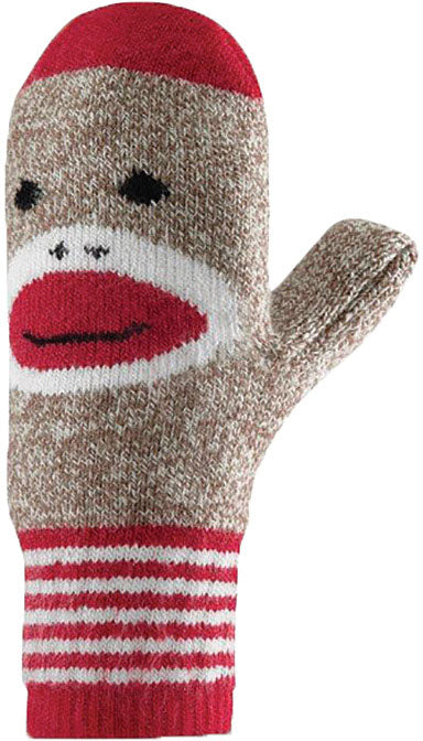 Kids & Adult Fox River Monkey Mittens – Warm Merino Wool, Mid-Weight, Classic Style, Elastic Cuffs, American Icon-Inspired Winter Gloves