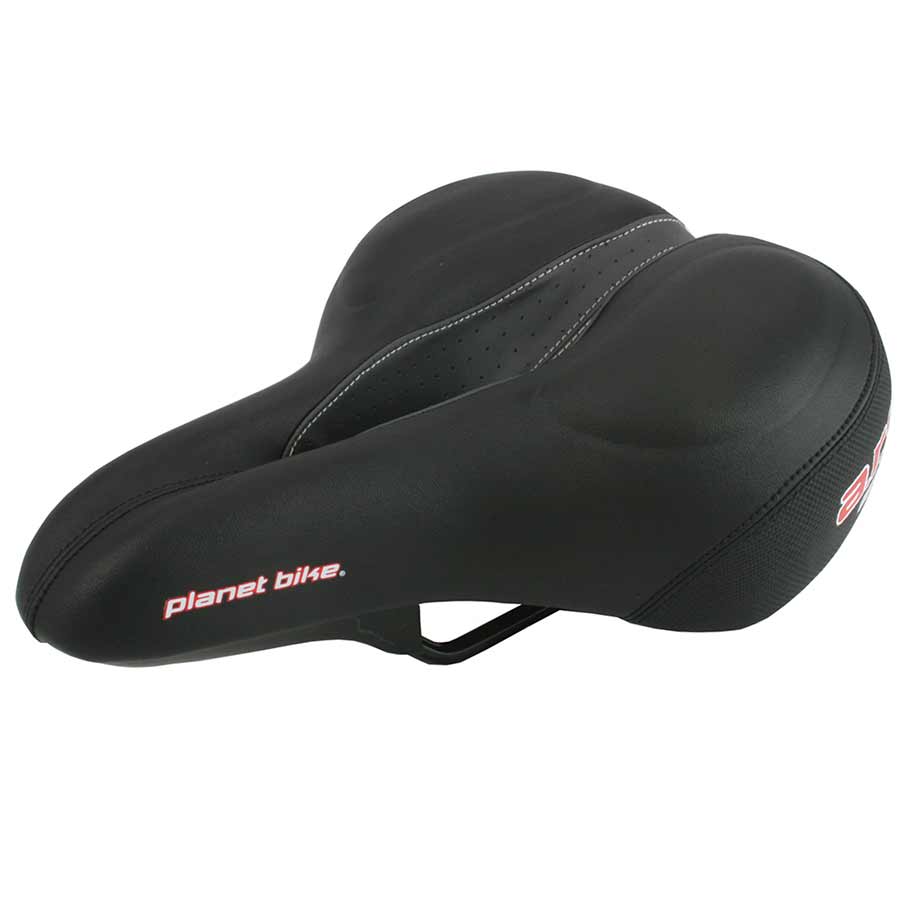 Bike Saddle Planet Bike A.R.S. Spring Gel - Black 205mm Width Steel Rails Mens