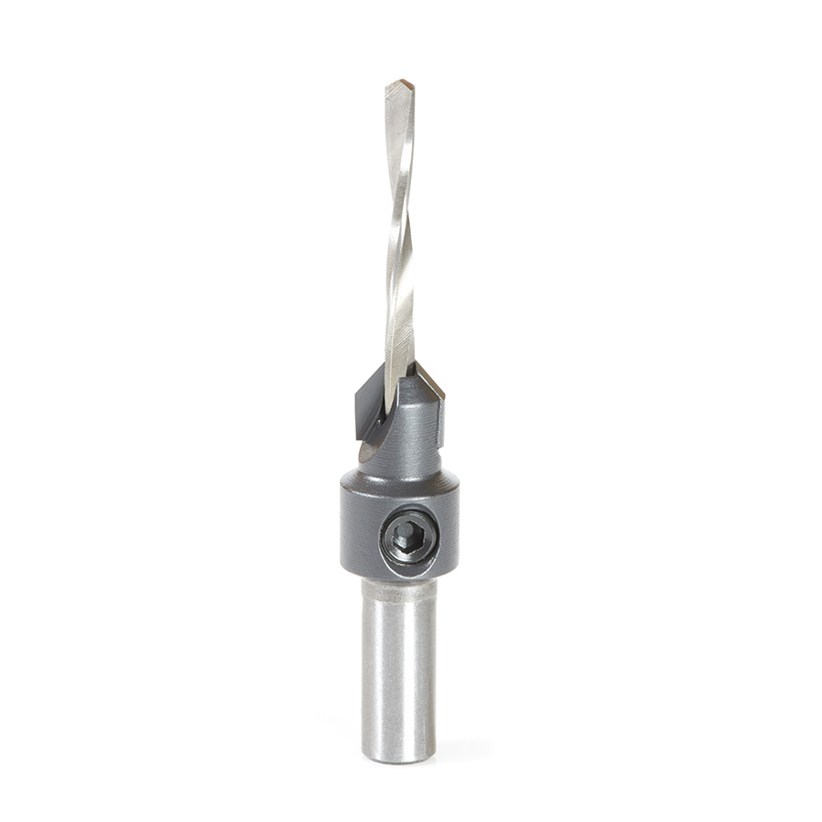 Amana 55202XL AlTiN Coated 82 Deg Countersink #6 Screw 3/8 Dia x 1/8 Drill Dia x 5/16 Round Shank