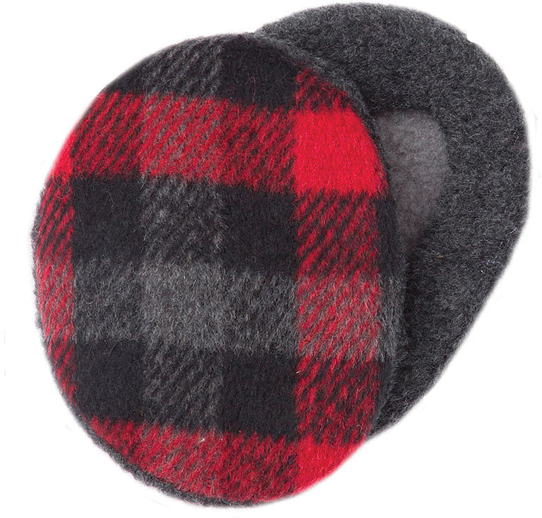 Sprigs Earbags Earbags Fleece Plaid Blk/rd Sm Clothing