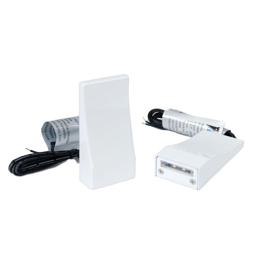 White LED Vertical Post Light (2-Pack)