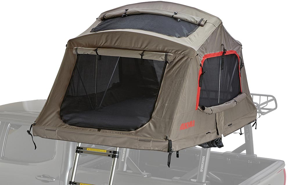 Yakima SkyRise HD Roof Top Tent – Heavy Duty 4-Season Camping Gear with Waterproof 600D Ripstop Fabric, Expanded Windows & Easy Auto-Close Ladder