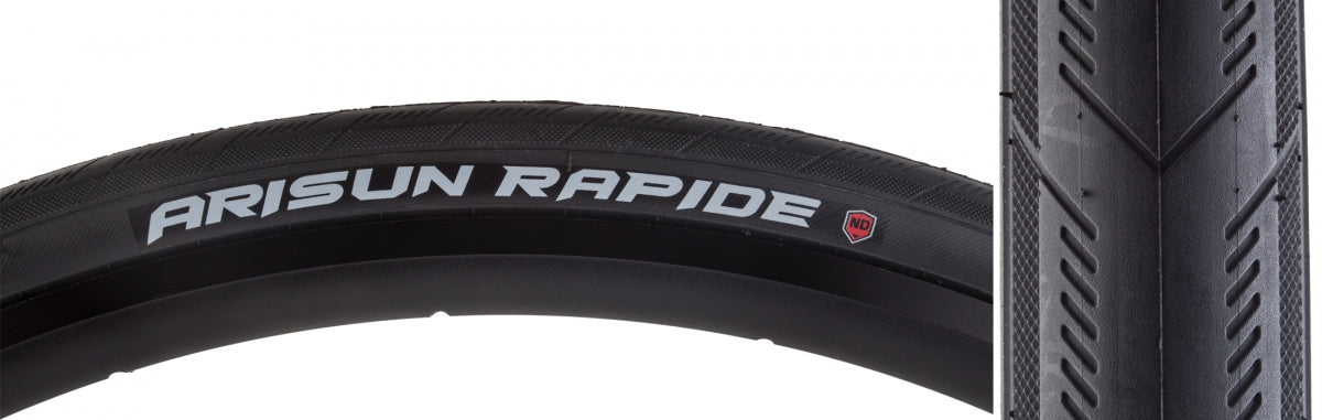Arisun Rapide 700 x 28 Clincher Wire PSI 100 TPI 30 Black/Black Reflective T050211