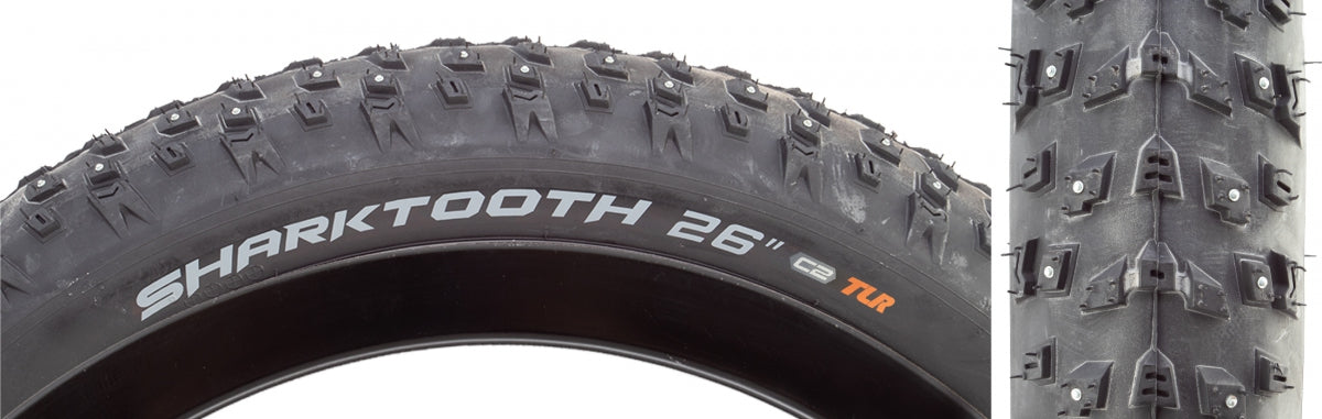 Arisun Sharktooth 26x4.0 Studded Tubeless PSI 20 TPI 120 Black/Black Reflective T090304-1