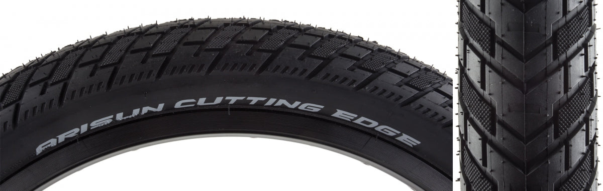 High-Performance BMX Bike Tires — Arisun Cutting Edge 20x2.1 & 2.25 Clincher Wires with Chevron Tread, Low Rolling Resistance, Durable Components