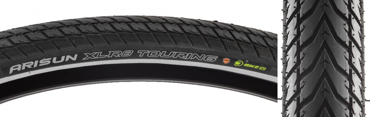 Premium Arisun XLR8 Touring Bicycle Tires – 700x35 & 700x38, Reflective Sidewall, E-Bike Compatible, Durable Rubber, High-Performance Road Tires