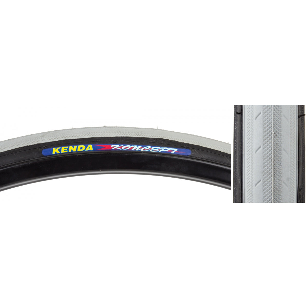 Kenda Koncept 650C x 23 23571 110lb K191 Wire 110 Gray/Bsk Reflective Road Tire