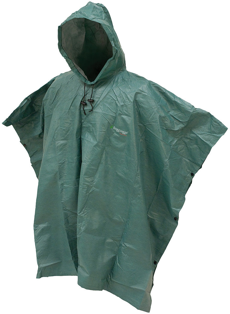 Frogg Toggs Frogg Togg Action Poncho - Green Rain Gear for Ultimate Protection
