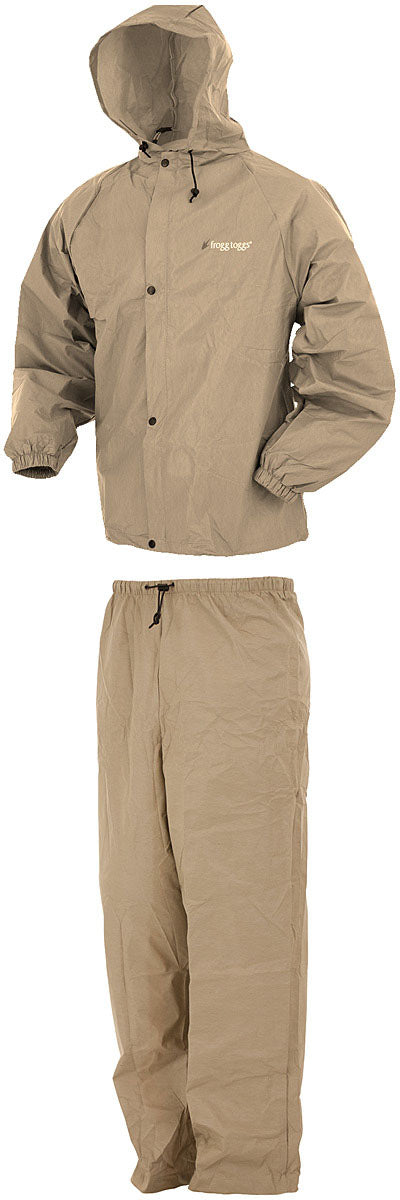 Frogg Toggs Pro Lite Rainsuit in Khaki - Size XL