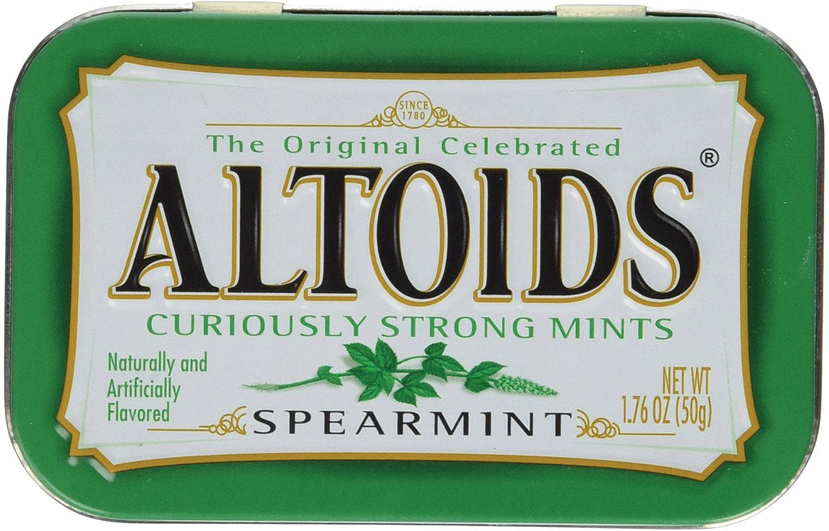 Assorted Altoids Mints & Candies | Refreshing, Curiously Strong Flavors in Portable Tins — Spearmint, Peppermint, Wintergreen & Cinnamon Snacks