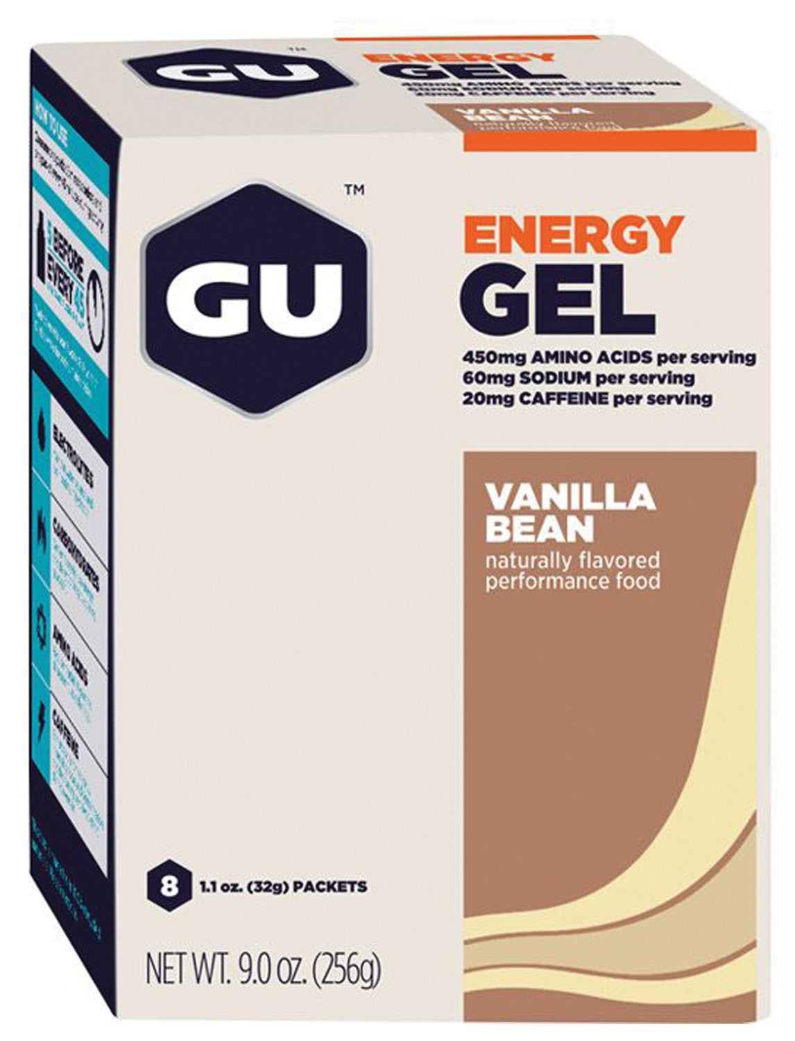 Gu Gu Gu Vanilla Bean Energy Food Box - Pack of 8
