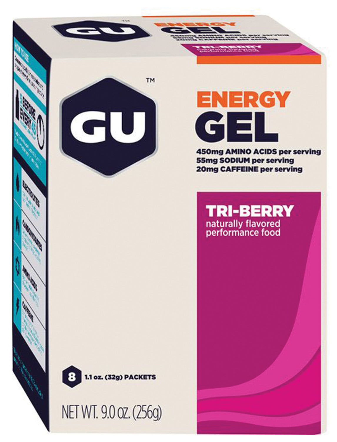 Gu Gu Gu Tri Berry Box (8-Pack) - Energizing Fuel for Your Active Lifestyle