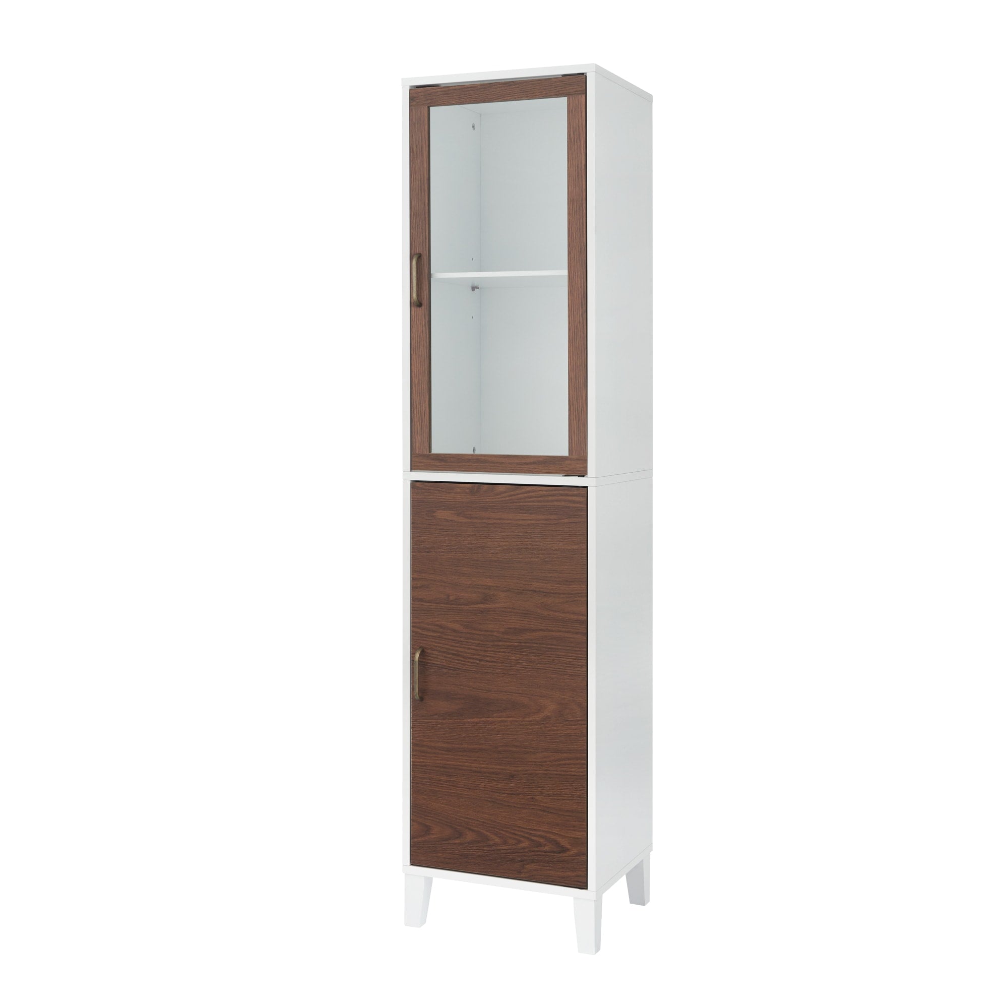 Teamson Home Tyler 15-in x 65.5-in x 13-in White, Wood Freestanding Linen Cabinet
