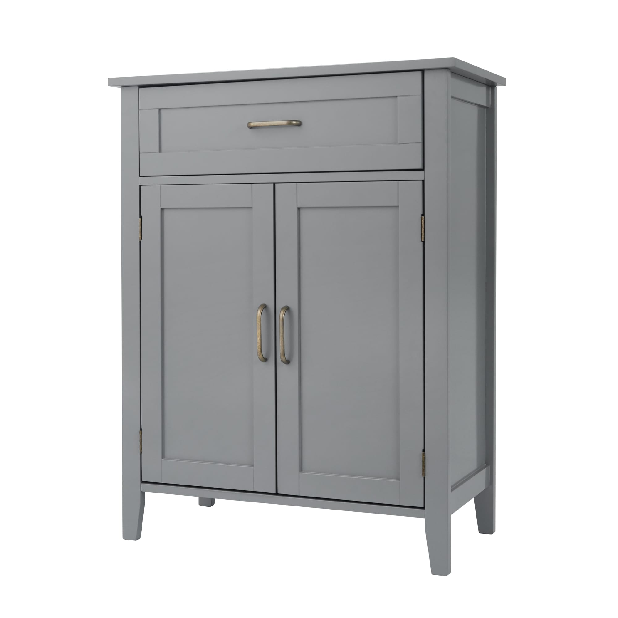 Teamson Home Mercer 26-in x 33.75-in x 13-in Gray Freestanding Linen Cabinet