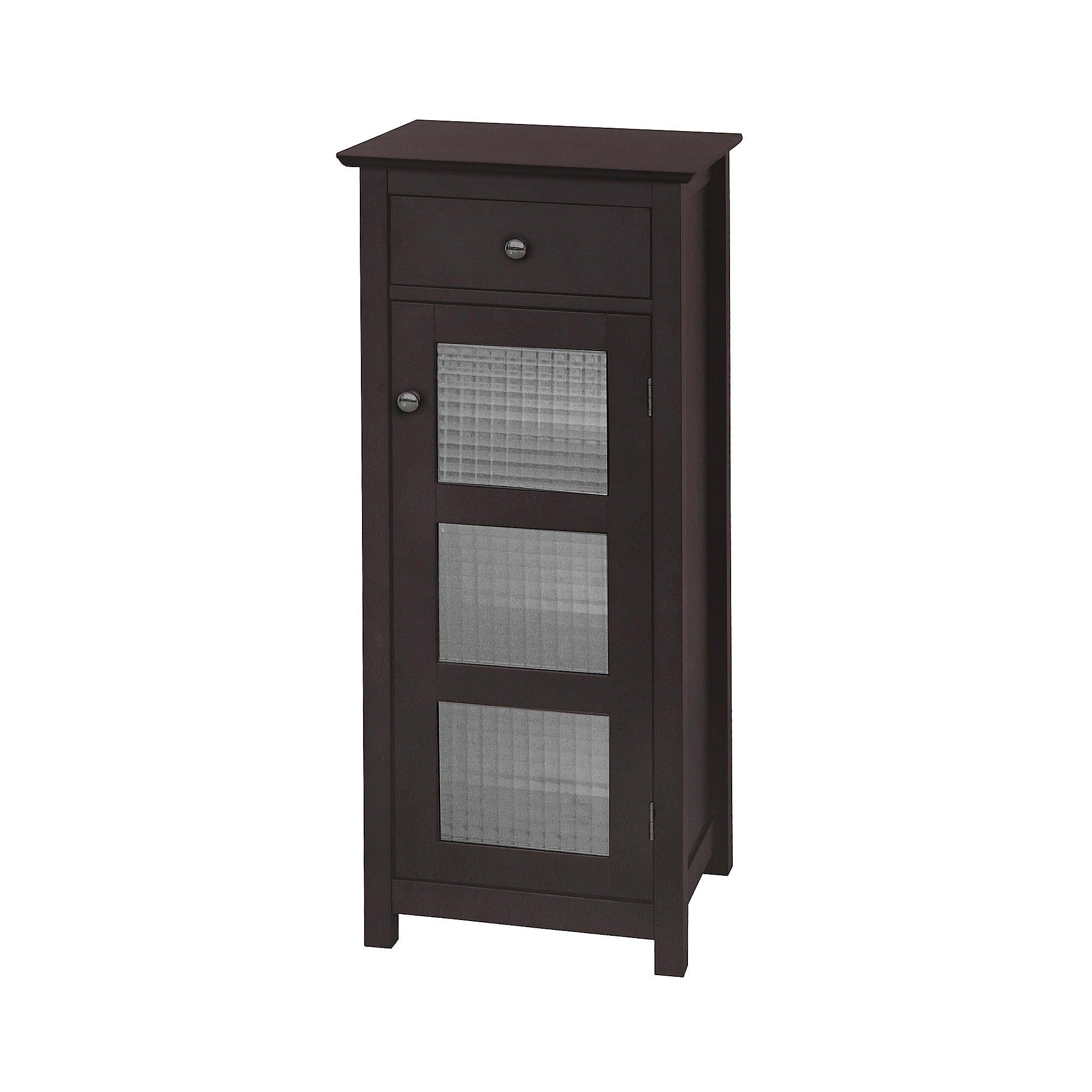 Teamson Home Chesterfield 15-in x 36-in x 14-in Dark Espresso Freestanding Linen Cabinet