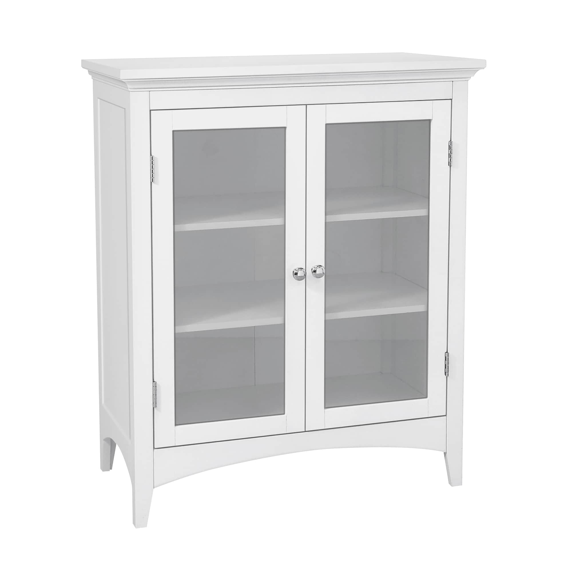 Teamson Home Madison 26-in x 32-in x 13-in White Freestanding Linen Cabinet