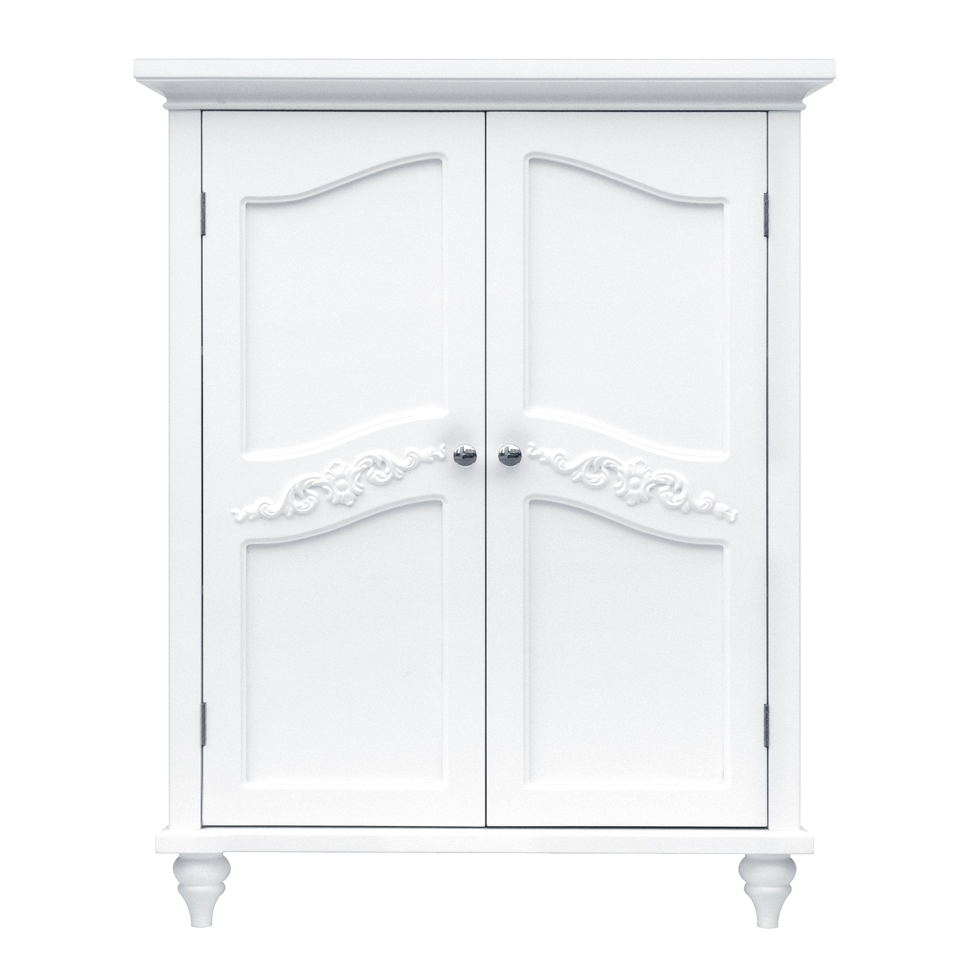 Teamson Home Versailles 27-in x 34.25-in x 13.75-in White Freestanding Linen Cabinet