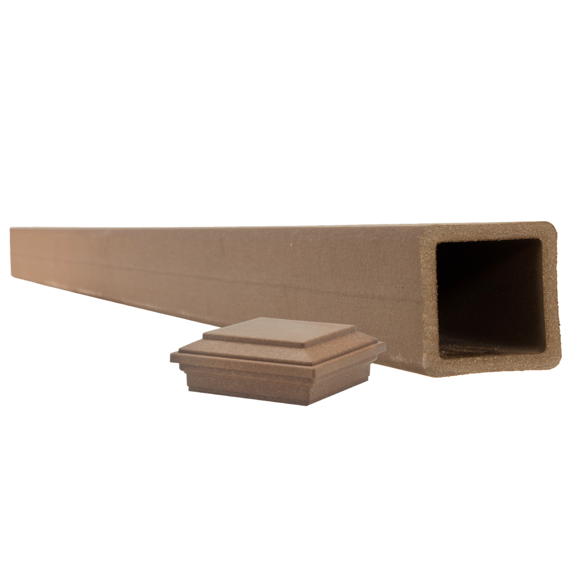 Trex Fencing 5-in x 5-in W x 9-ft H Saddle Composite Fence with Post Cap