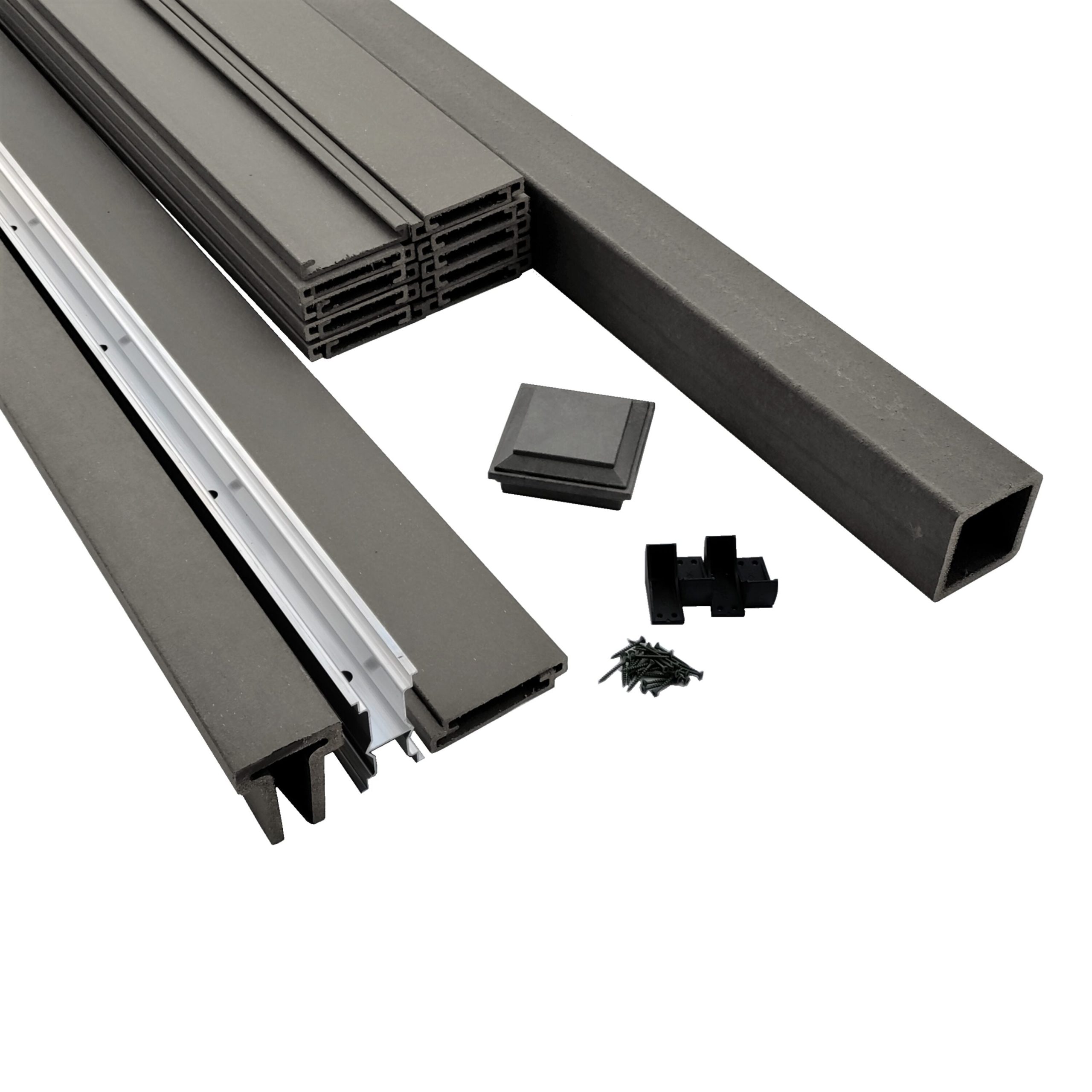 Trex Fencing 6-ft H x 8-ft W Winchester Grey Board-on-board Privacy Composite Fence Panel