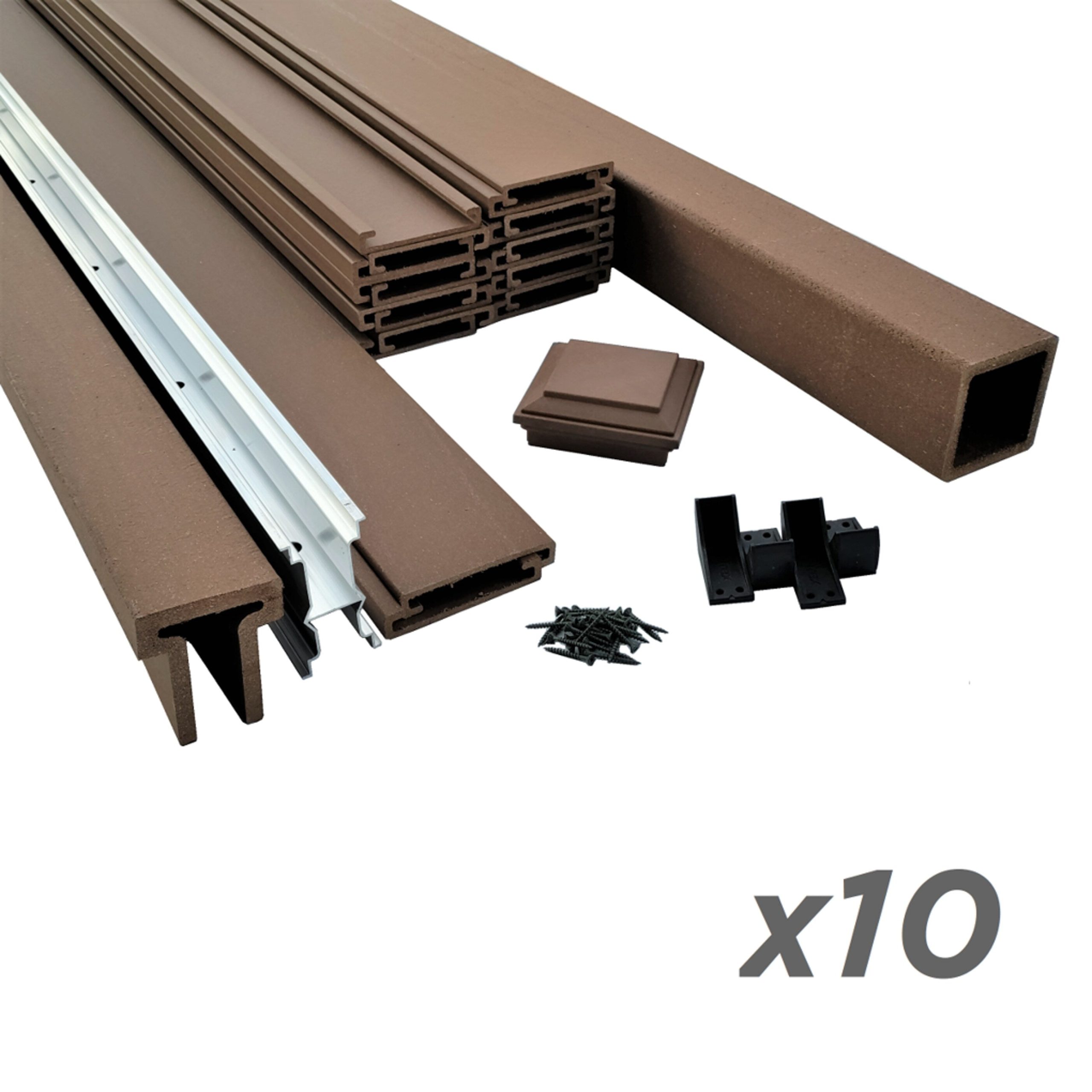 Trex Fencing 6-ft H x 8-ft W 10-Pack Saddle Board-on-board Privacy Composite Fence Panel