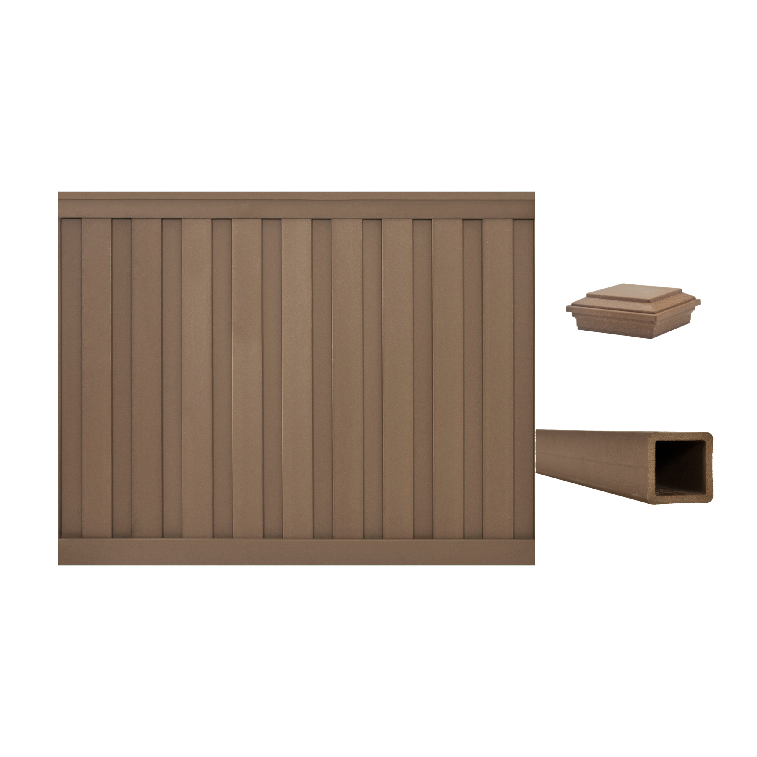 Trex Fencing 6-ft H x 8-ft W Saddle Board-on-board Privacy Composite Fence Panel