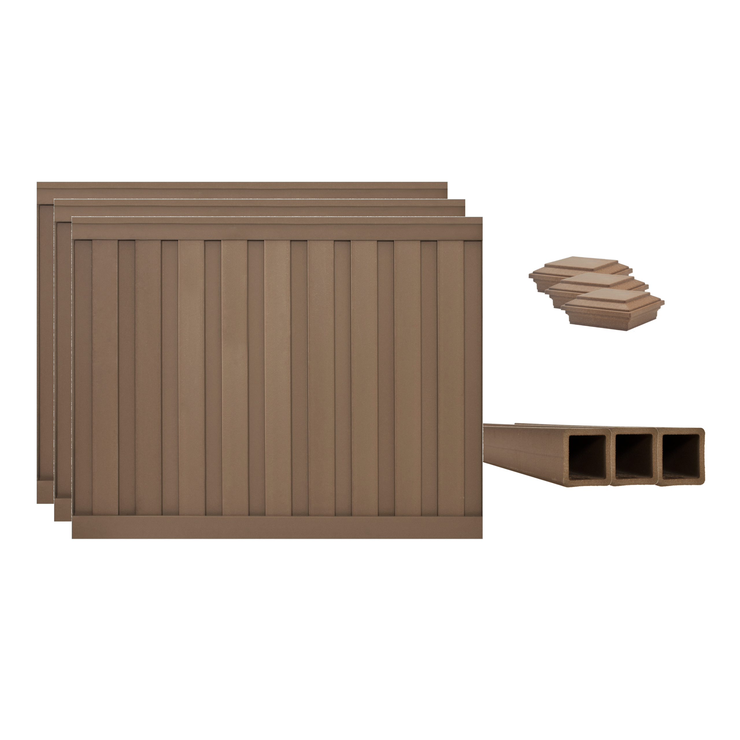 Trex Fencing 6-ft H x 8-ft W 3-Pack Saddle Board-on-board Privacy Composite Fence Panel