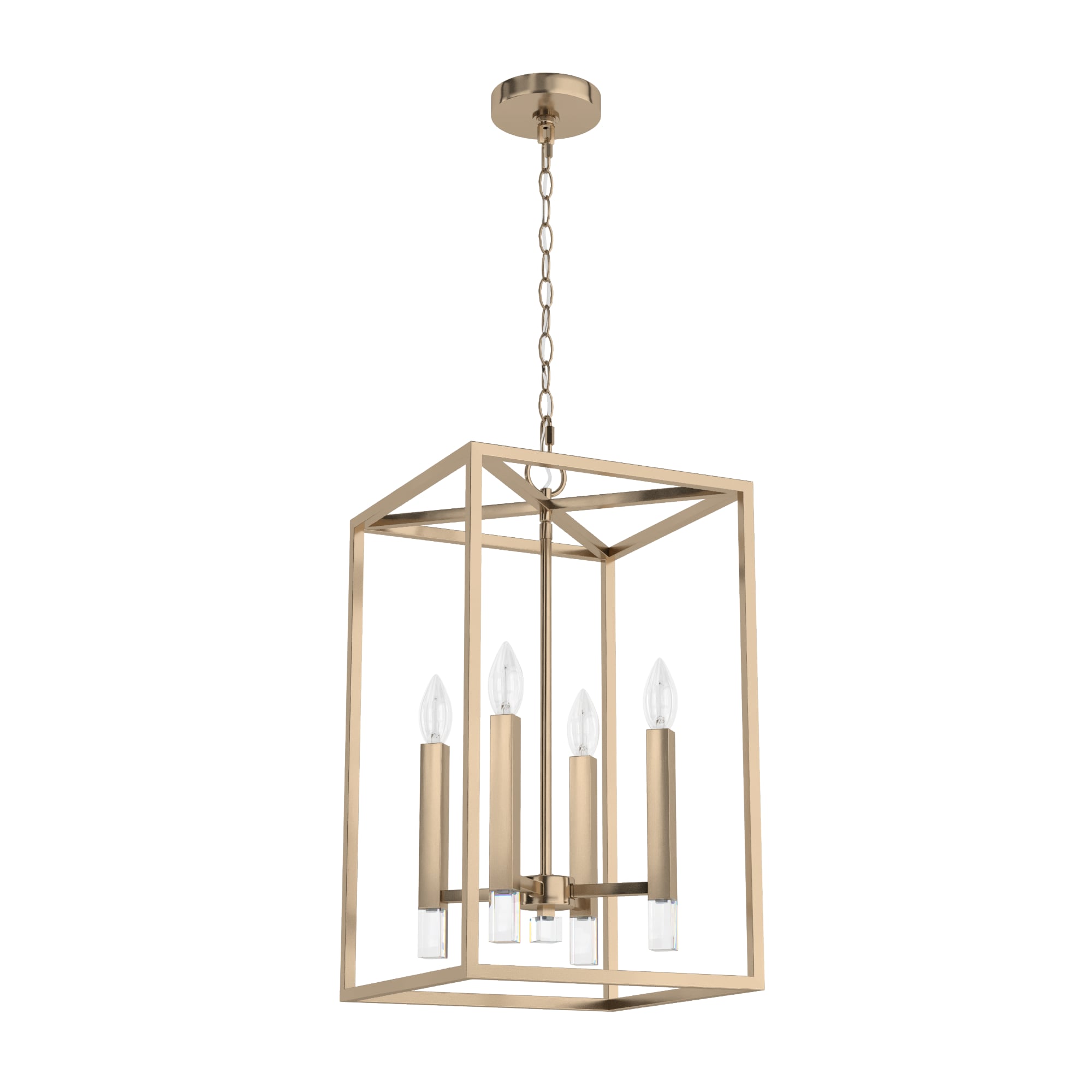 Hunter Sunjai 4-Light Alturas Gold Traditional Lantern LED Medium Hanging Kitchen Island Light