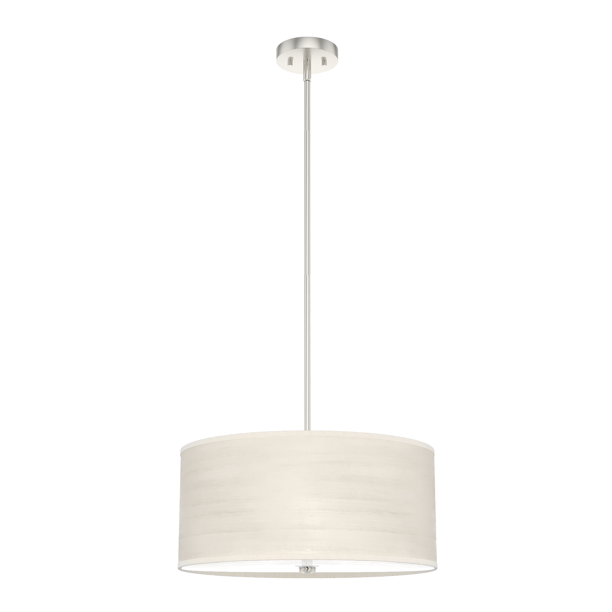 Hunter Solhaven 3-Light Bleached Alder Modern/Contemporary Frosted Glass Drum LED Medium Hanging Kitchen Island Light