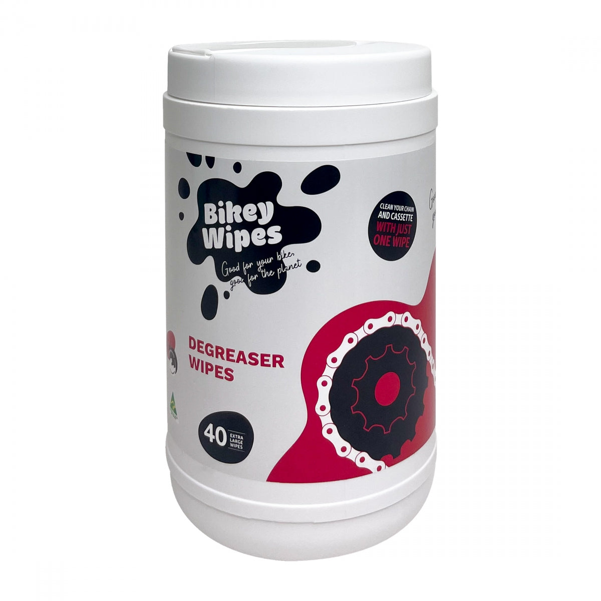 Bikey Wipes Degreaser XL Wipes Cleaning Towel Jar of 40