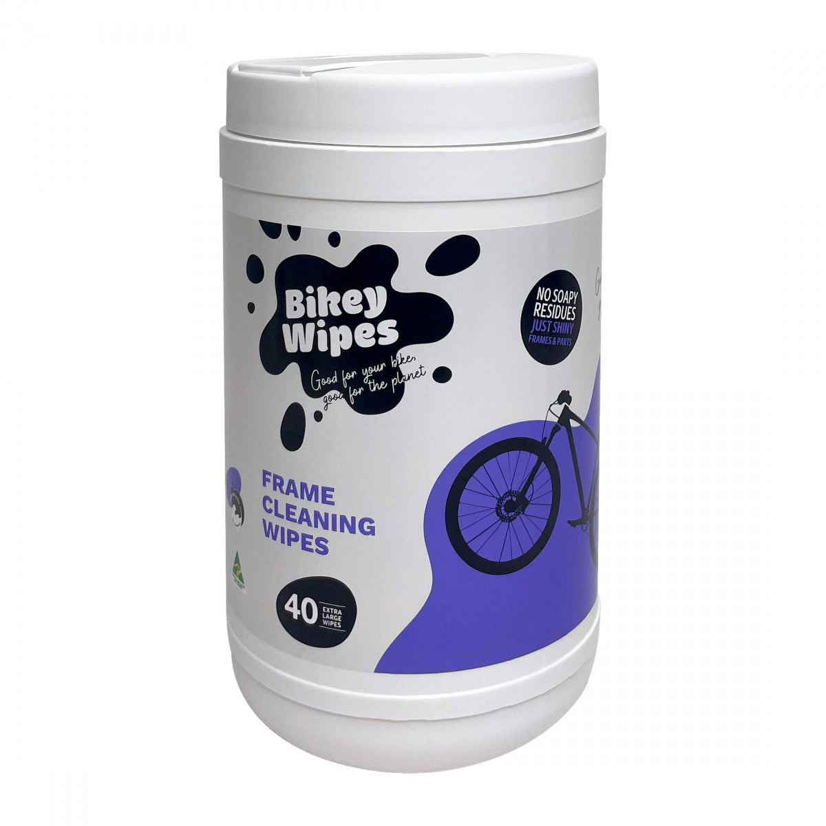 Bikey Wipes Frame Clean XL Wipes Cleaning Towel Jar of 40